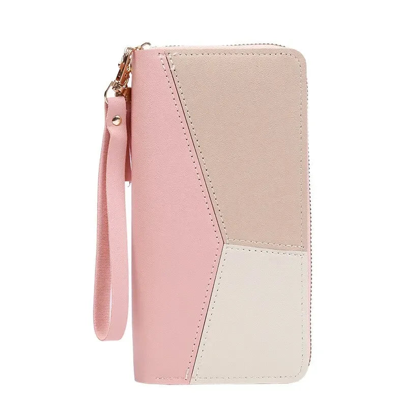 Fashion Zipper Wallets Womens Long Purses Handbags Coin Purse Cards Holder PU Leather Billfold Wallet